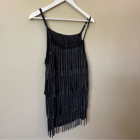 T Party Black Fringe Camisole - Picture 3 of 8